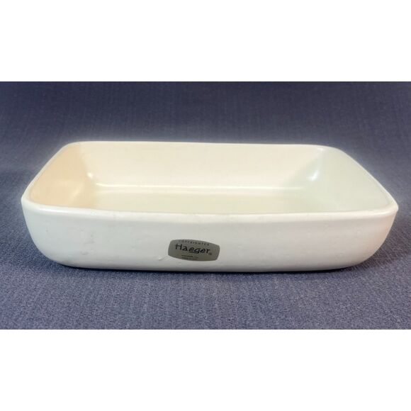 Vintage Haeger Pottery USA Shallow Planter Dish Bone White - Picture 1 of 9